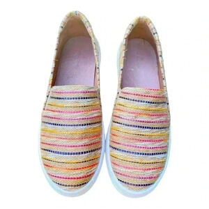 Women's Caslon Multicolored Slip On Sneakers Size 7 1/2 Great Preowned Condition